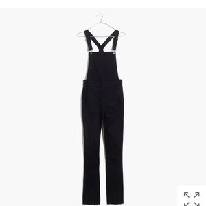 ISO black skinny criss cross Madewell overalls